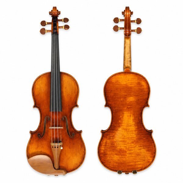 Ming Jiang Zhu violin model 909 front and back view