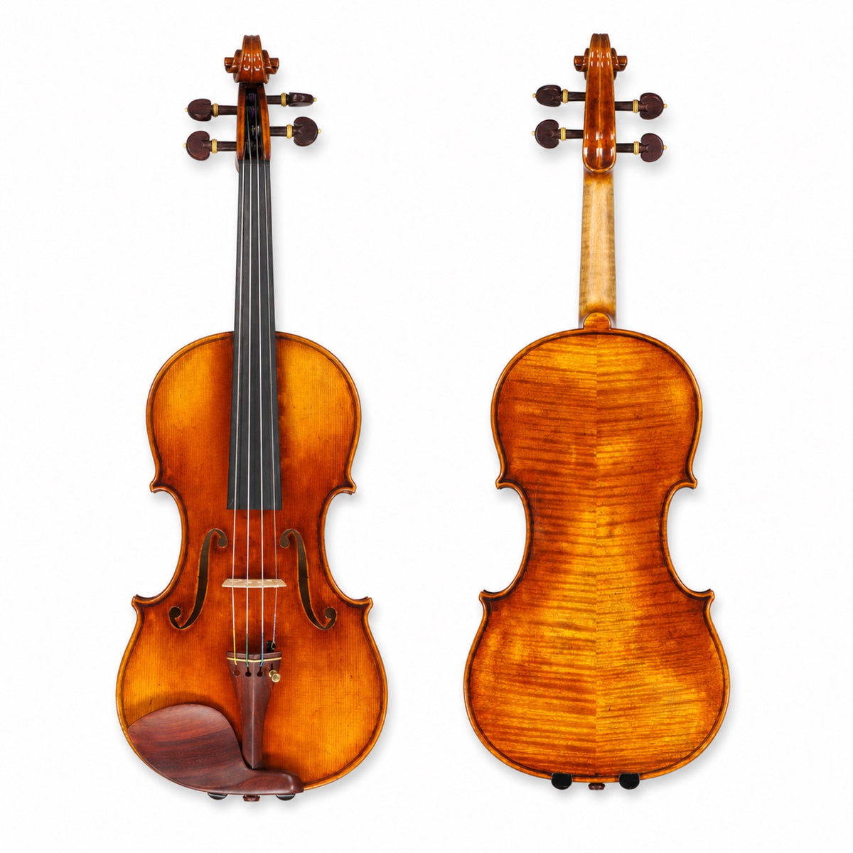 Ming Jiang Zhu violin model 918 front and back view